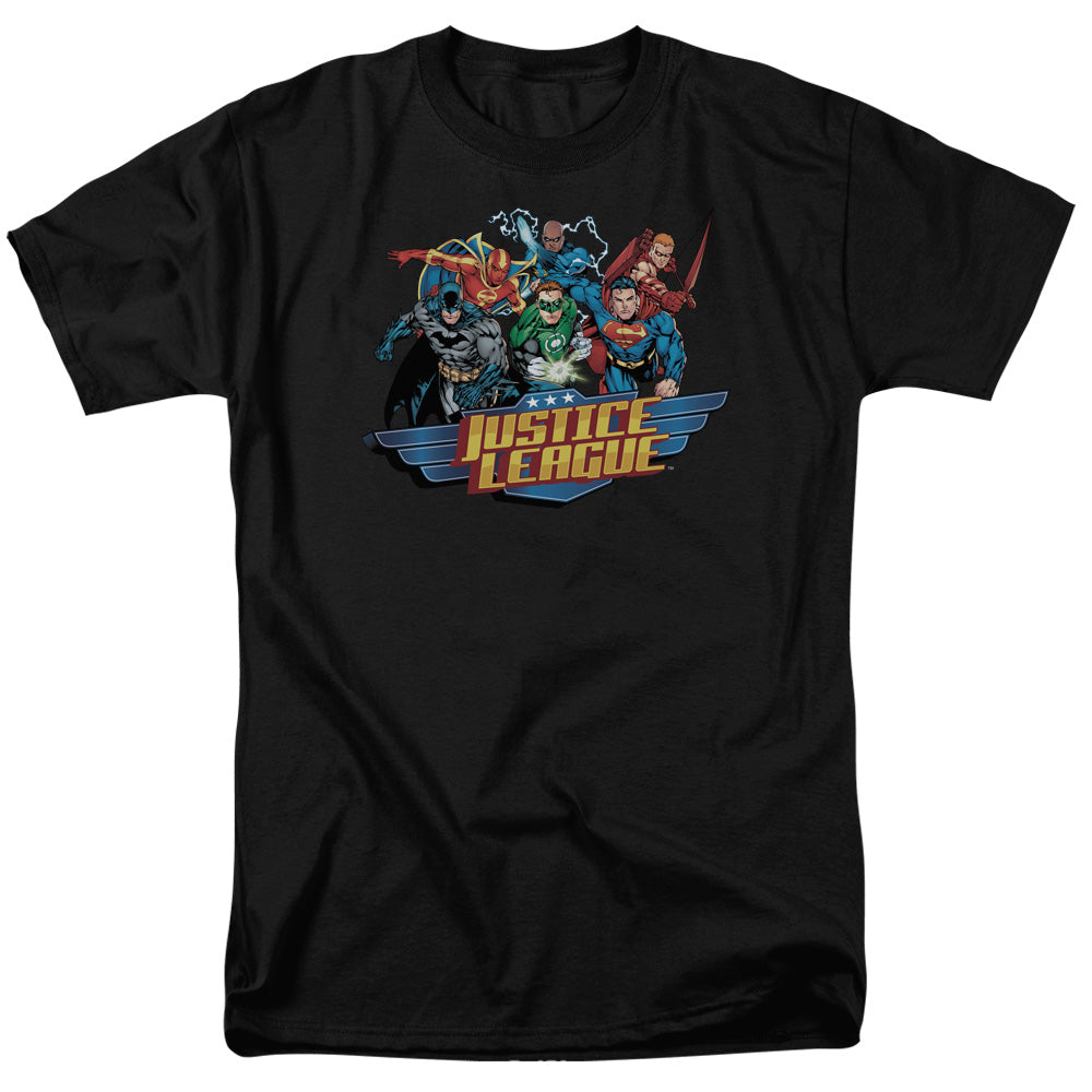 DC Comics - Justice League - Ready To Fight - Adult Unisex T-Shirt - Black