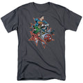 DC Comics - Justice League - Starburst - Adult Unisex T-Shirt - Gray