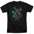 DC Comics - Justice League - Action Stars - Adult Unisex T-Shirt - Black
