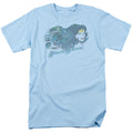 DC Comics Justice League Wonder Woman Watercolor Hair Adult Unisex T-Shirt Blue
