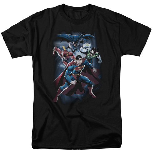 DC Comics - Justice League - Cosmic Crew - Adult Unisex T-Shirt - Black
