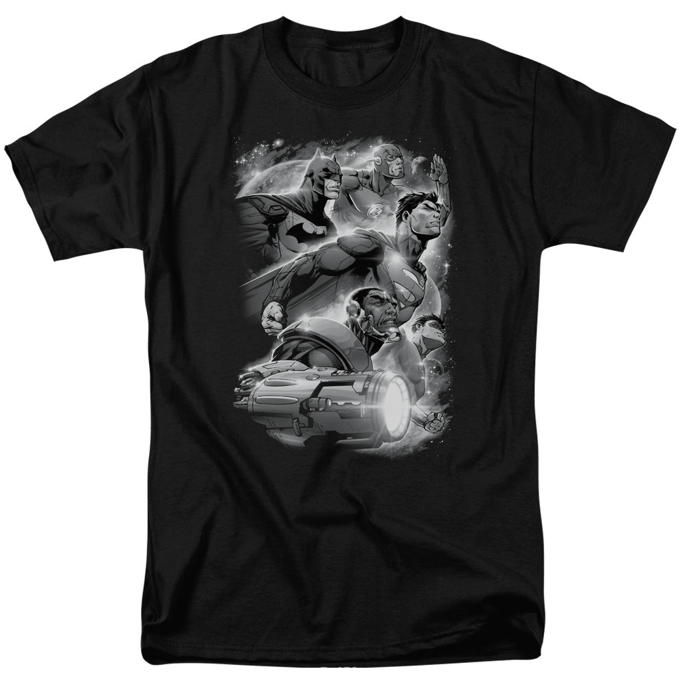 DC Comics - Justice League - Atmospheric - Adult Unisex T-Shirt - Black