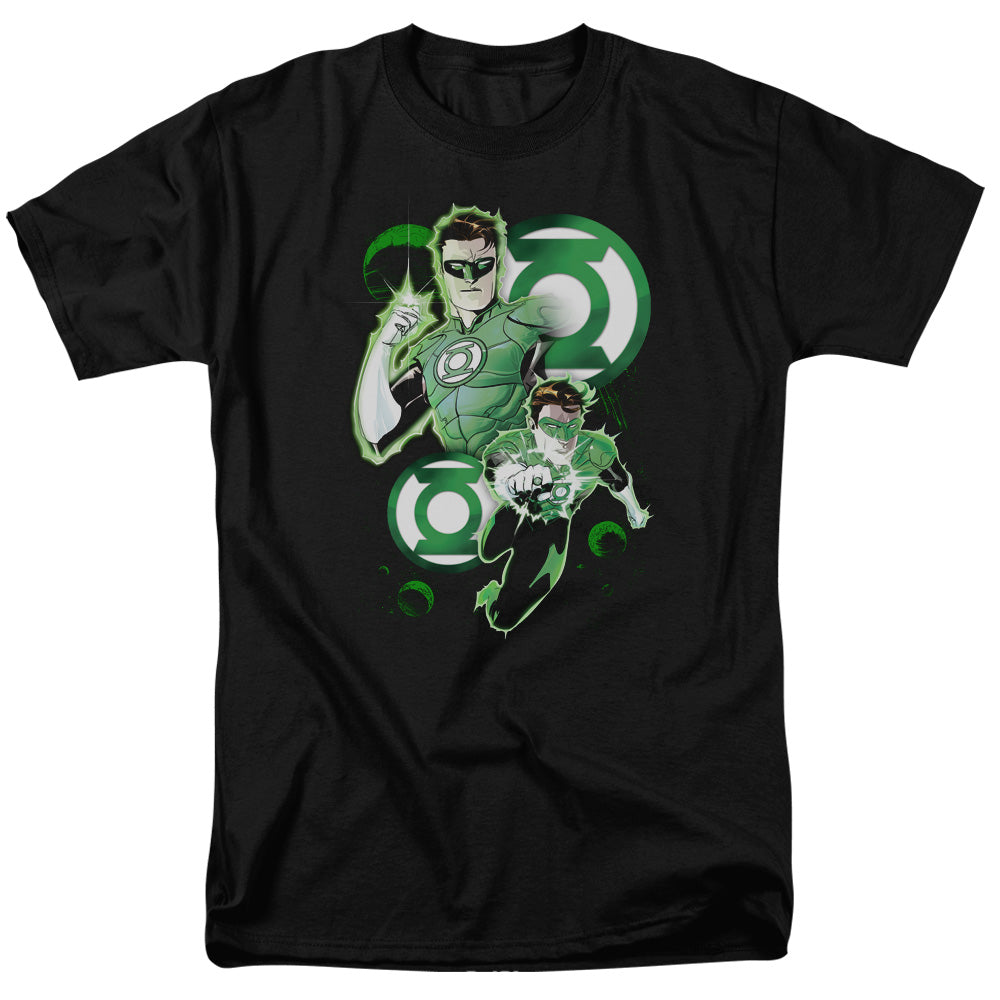 DC Comics Justice League Green Lantern In Action Adult Unisex T-Shirt Black