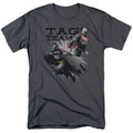 DC Comics - Justice League - Tag Team - Adult Unisex Short Sleeve T-Shirt - Gray