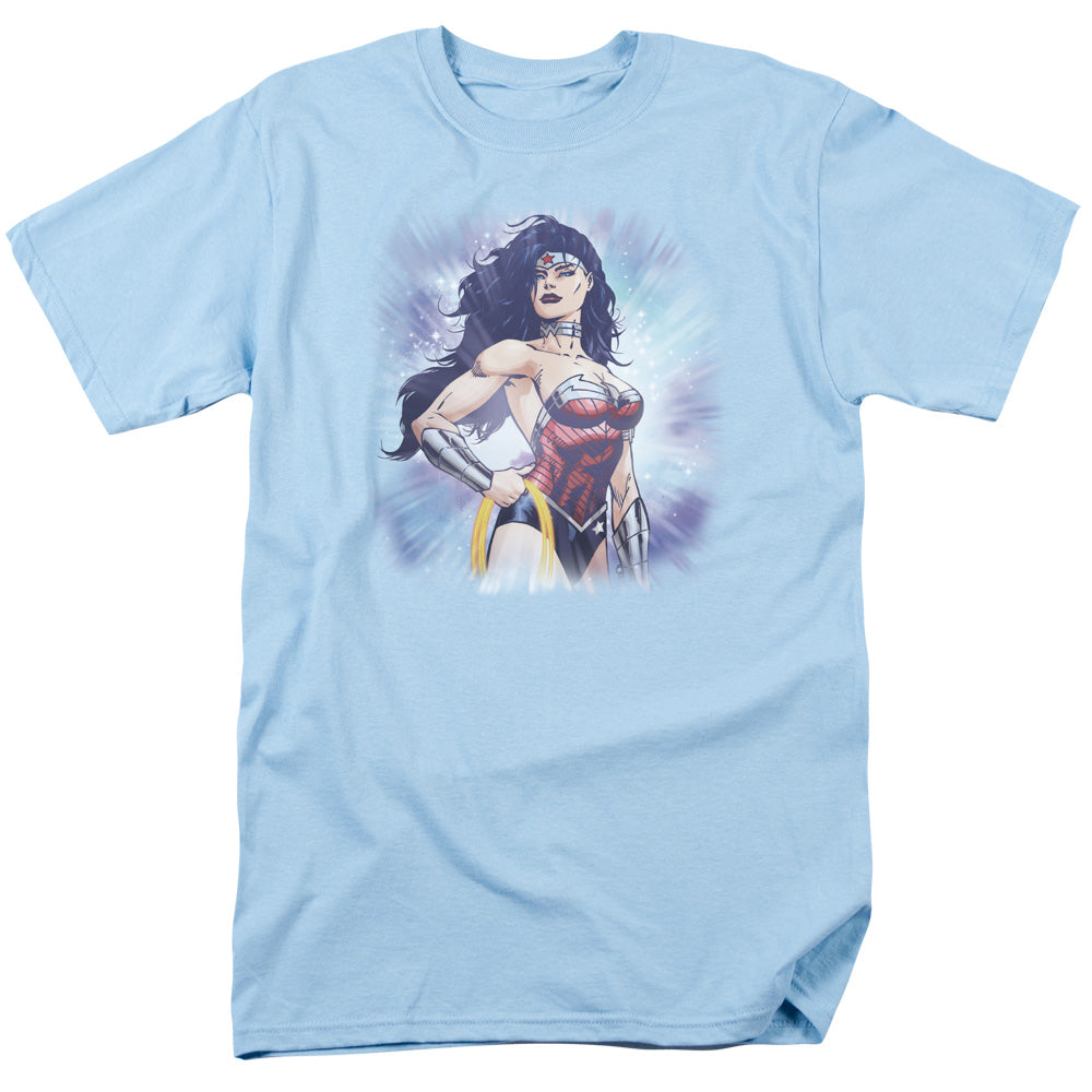 DC Comics - Justice League - Warrior - Adult Unisex Short Sleeve T-Shirt - Blue