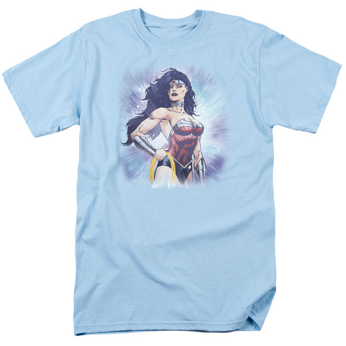 DC Comics - Justice League - Warrior - Adult Unisex Short Sleeve T-Shirt - Blue