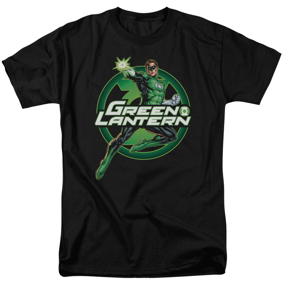 DC Comics - Justice League - Lantern Glow - Adult Unisex T-Shirt - Black