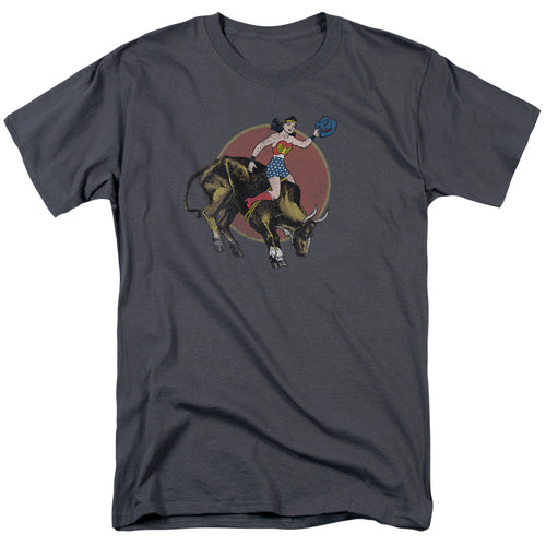 DC Comics - Justice League - Bull Rider - Adult Unisex T-Shirt - Gray