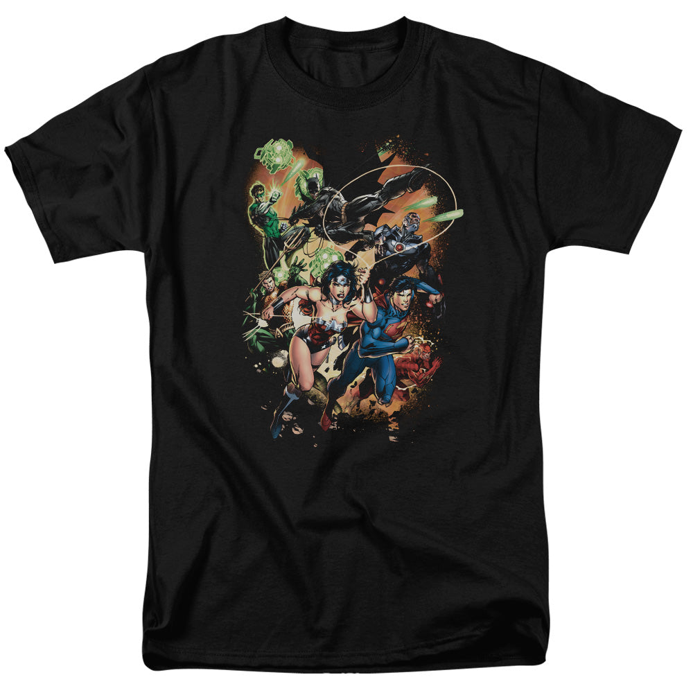 DC Comics - Justice League - Battle Ready - Adult Unisex T-Shirt - Black