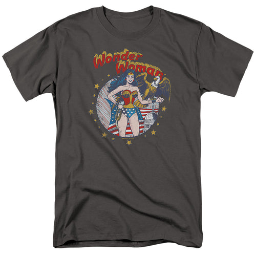 DC Comics - Justice League - At Your Service - Adult Unisex T-Shirt - Gray