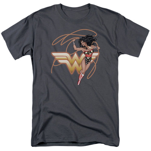 DC Comics - Justice League - Glowing Lasso - Adult Unisex T-Shirt - Gray
