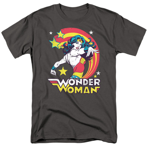 DC Comics Justice League Wonder Woman Good Vibes Adult Unisex T-Shirt Gray