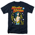 Justice League Wonder Woman Golden Lasso Wonder Cover Adult Unisex T-Shirt Blue