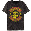 Jelly Roll - Skull And Crosses - American Classics - Front Print Black Solid Adult Short Sleeve Mineral Wash T-Shirt