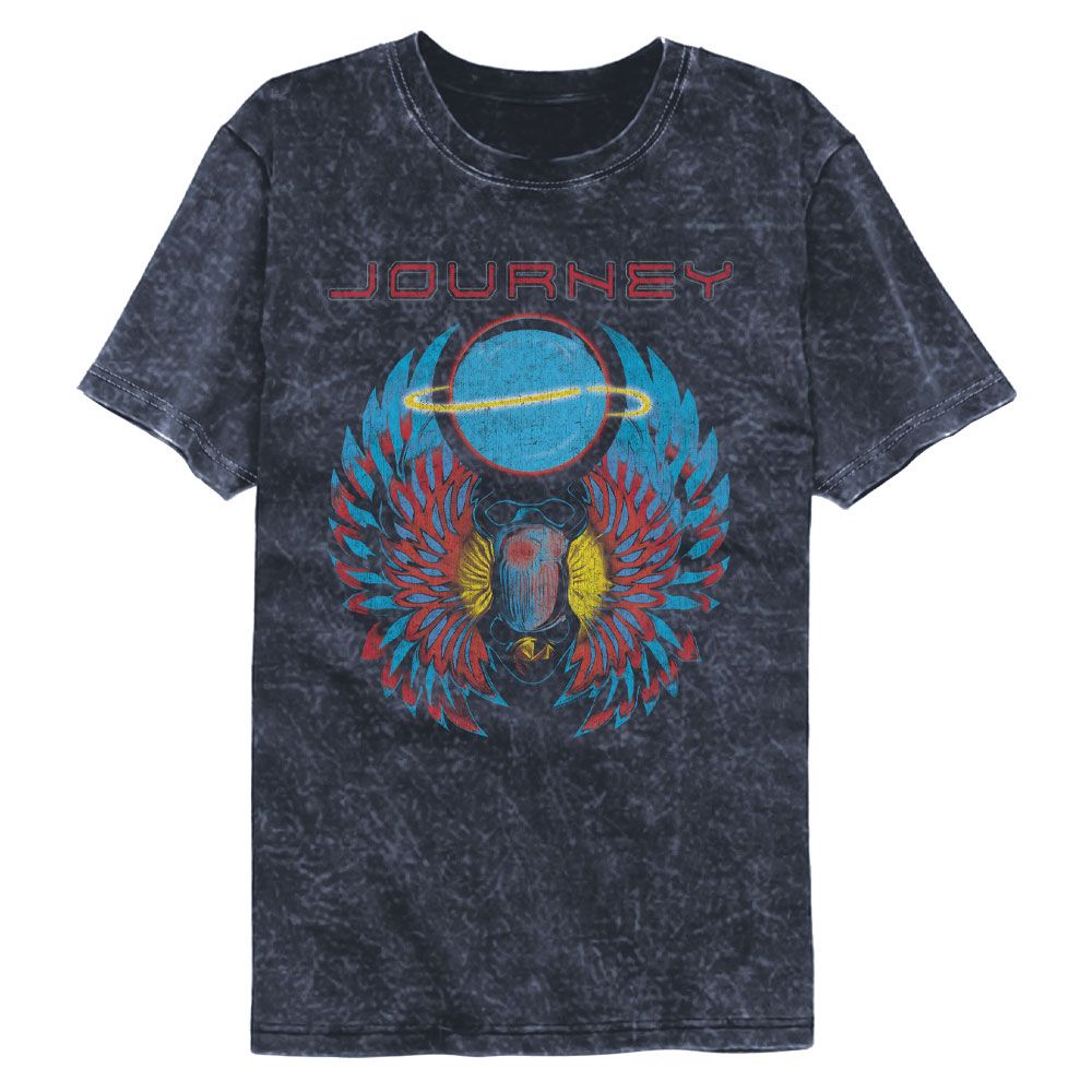 Journey Scarab With Orb Officially Licensed Adult Short Sleeve Mineral Wash T-Shirt