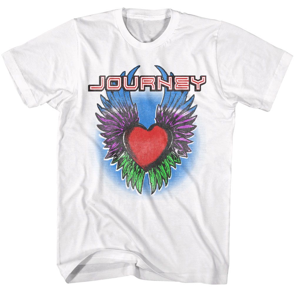 Journey - Winged Heart - Officially Licensed Adult Short Sleeve T-Shirt