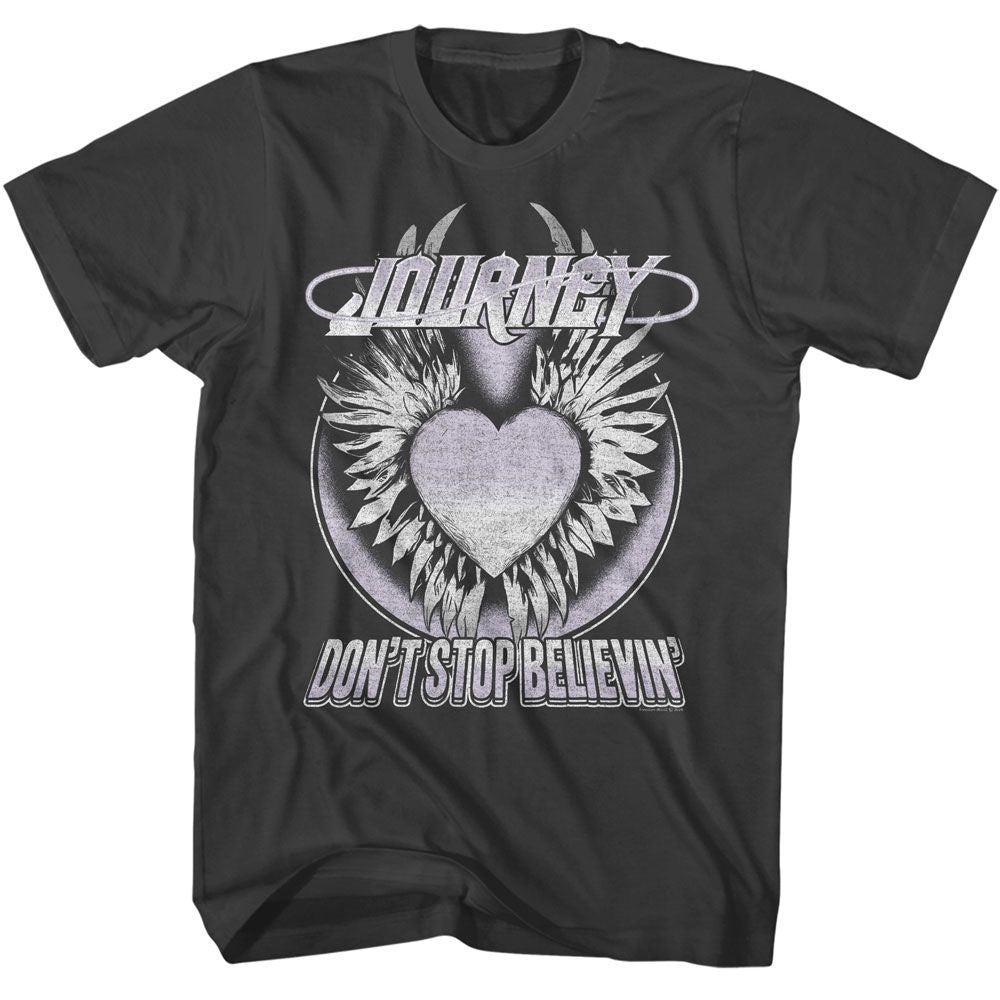 Journey - Dont Stop Believing Heart - Officially Licensed Adult Short Sleeve T-Shirt