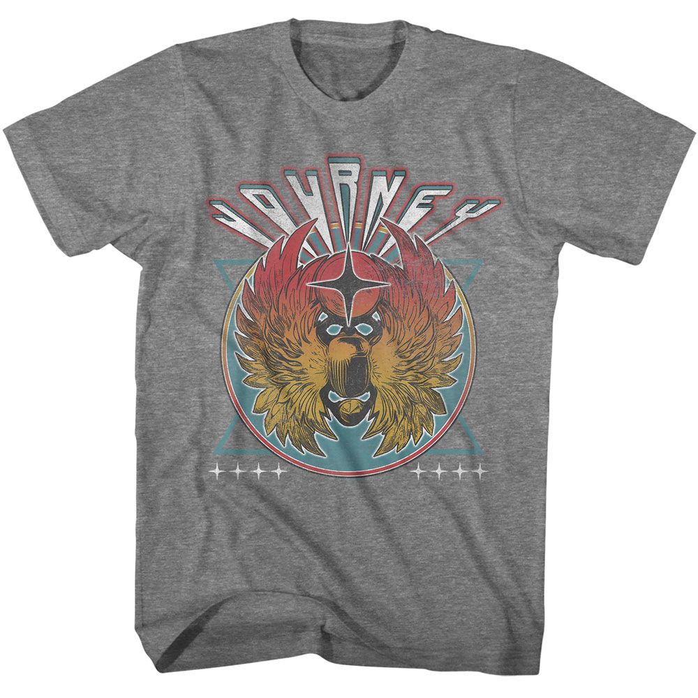 Journey - Stars - American Classics - Heather Gray Adult Short Sleeve T-Shirt