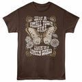Journey - Small Town Girl - Front Print Adult Short Sleeve Solid T-Shirt - Dark Chocolate