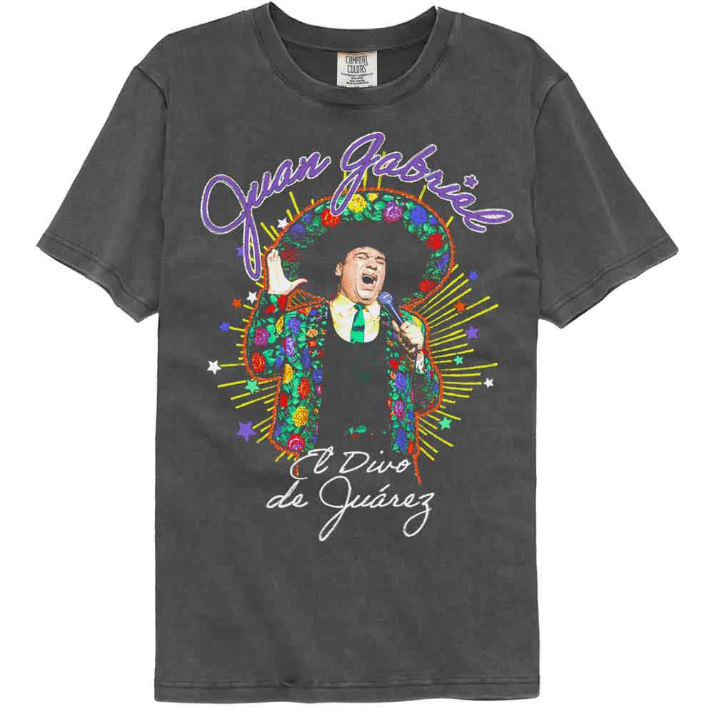 Juan Gabriel - El Divo - American Classics - Gray Solid Adult Short Sleeve Comfort Color T-Shirt
