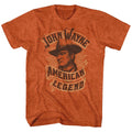 John Wayne - Banner - American Classics - Heather Orange Adult Short Sleeve T-Shirt