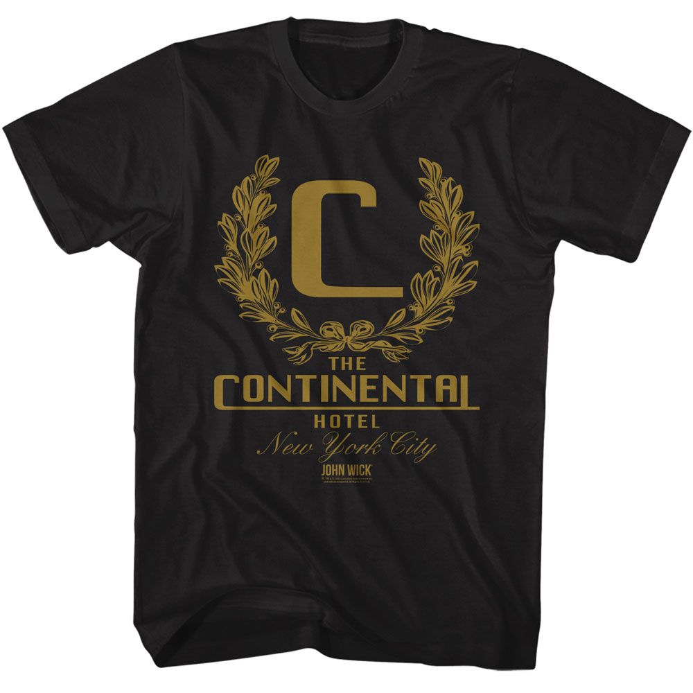 John Wick - Continental NYC Light - American Classics - Solid Black Adult Short Sleeve T-Shirt