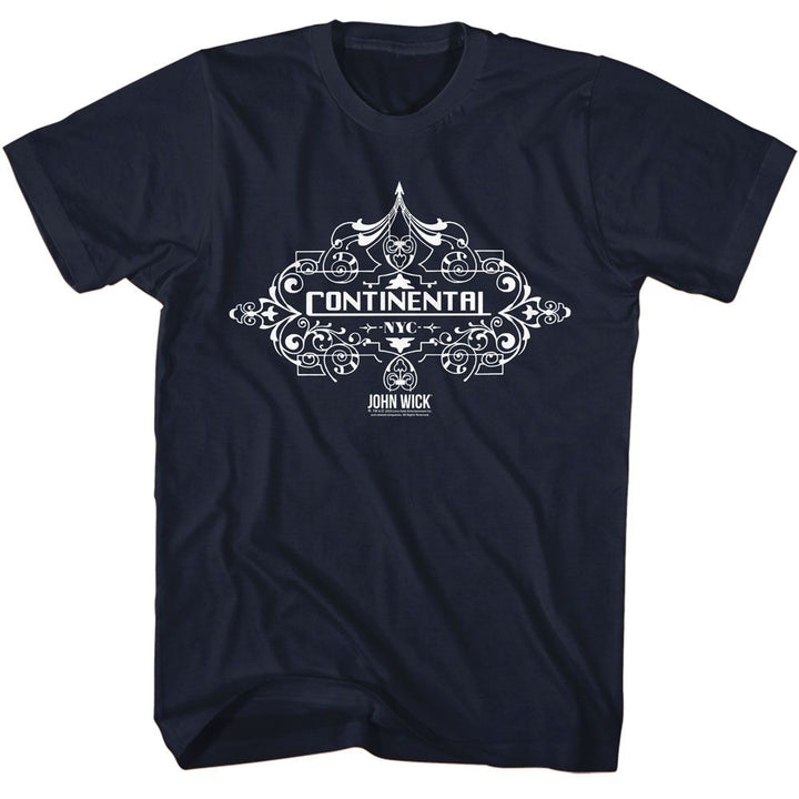 John Wick - Continental Fancy Badge - American Classics - Solid Blue Adult Short Sleeve T-Shirt
