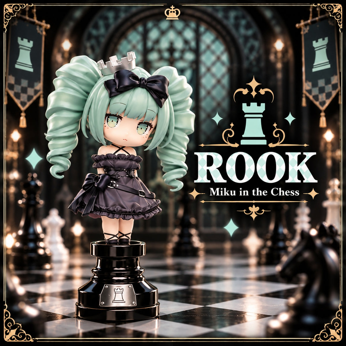 Tianwen Kadokawa - Hatsune Miku - Miku in the Chess Black Chess Blind Box