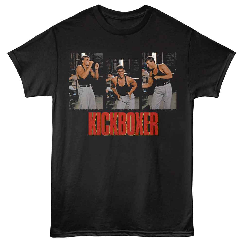 Kickboxer - Dance - Front Print Adult Short Sleeve Solid T-Shirt - Black