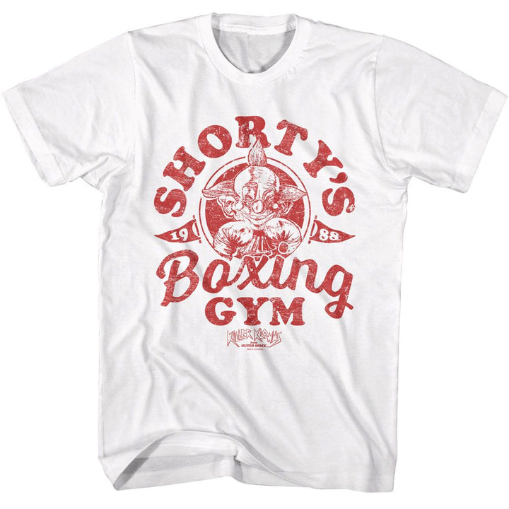 Killer Klowns From Outer Space - Shortys Boxing Gym - American Classics - Solid White Adult Short Sleeve T-Shirt