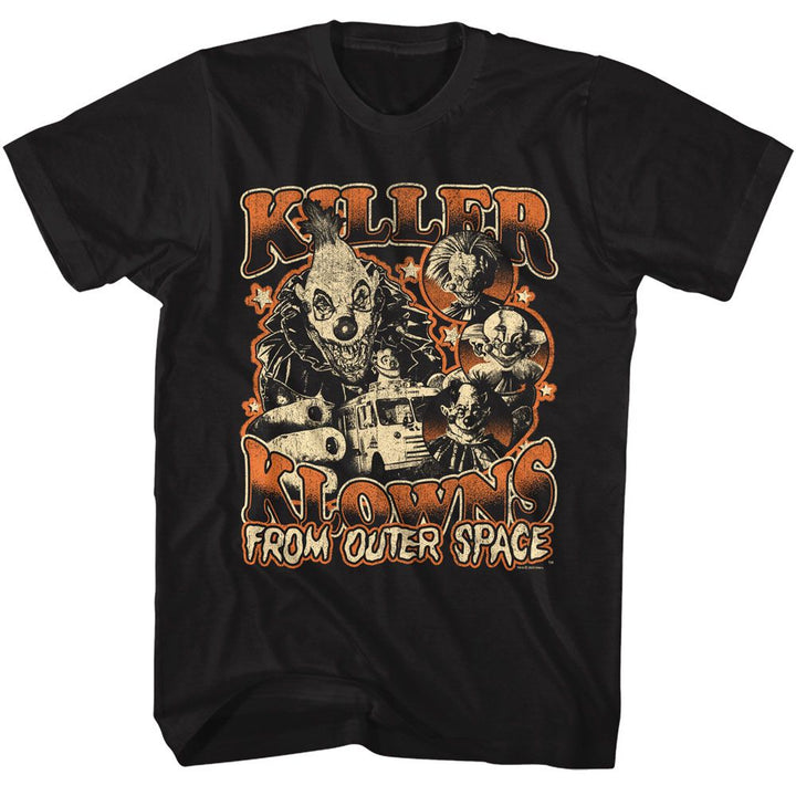 Killer Klowns From Outer Space - Halloween Klowns - American Classics - Solid Black Adult Short Sleeve T-Shirt