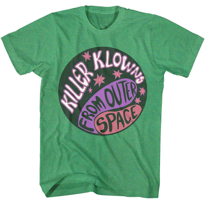 Killer Klowns From Outer Space - Circle - American Classics - Heather Green Adult Short Sleeve T-Shirt