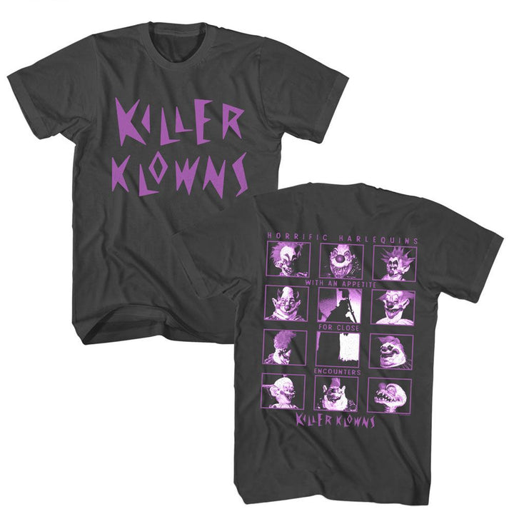 Killer Klowns From Outer Space - Horrific Harlequins - American Classics - Solid Gray Adult Short Sleeve T-Shirt