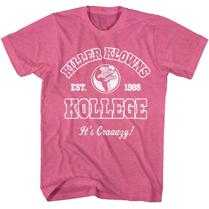 Killer Klowns From Outer Space - Kollege - Officially Licensed American Classics - Front Print Heather Adult Short Sleeve T-Shirt