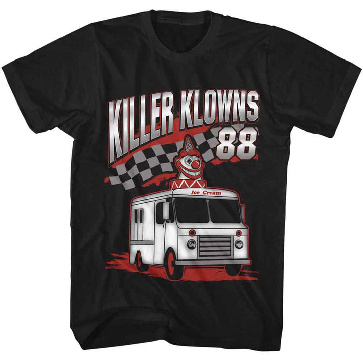 Killer Klowns From Outer Space - Ice Cream Truck - American Classics - Solid Black Adult Short Sleeve T-Shirt