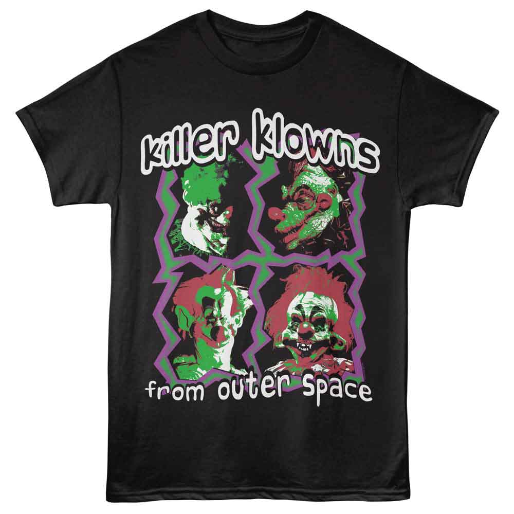 Killer Klowns - Framed - American Classics - Front Print Black Adult Short Sleeve T-Shirt