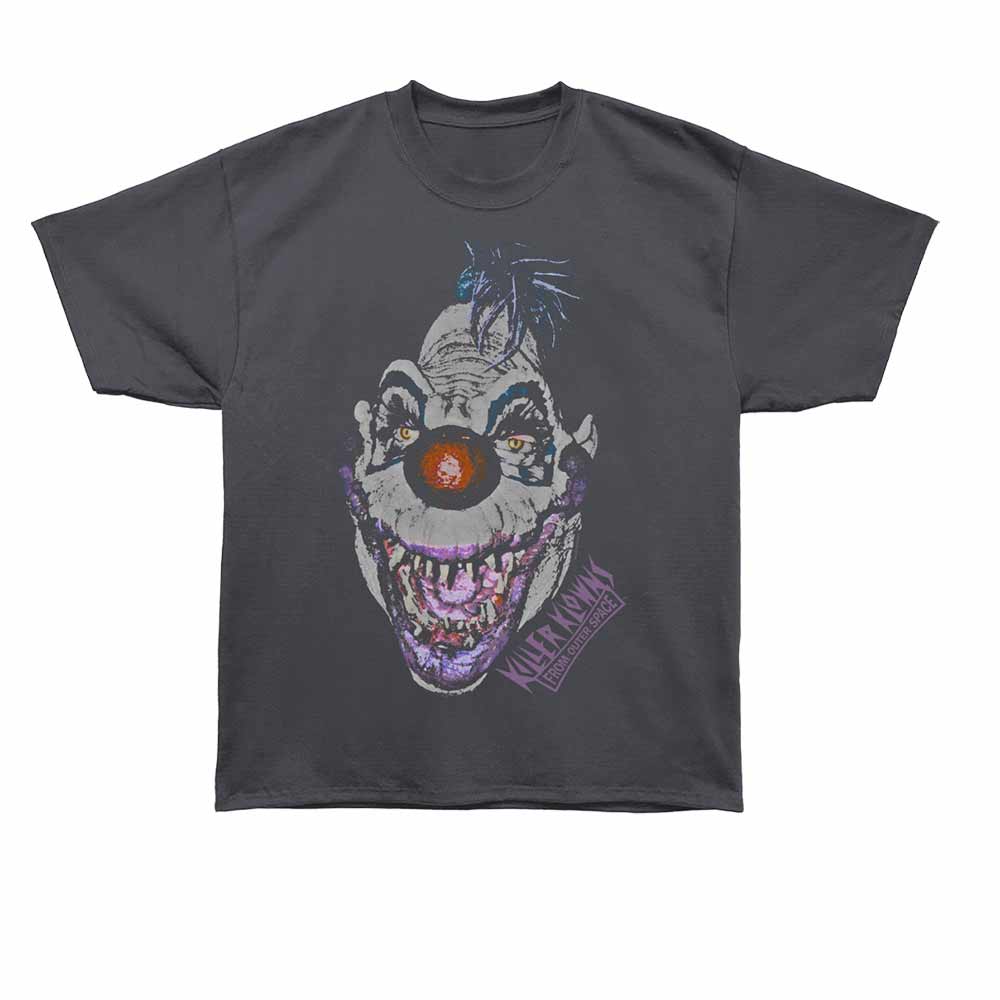 Killer Klowns - Big Head - Bronx Oversized Short Sleeve T-Shirt - Front & Back Print - Gray