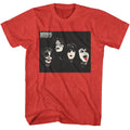 KISS - Halftone Photo - American Classics - Heather Red Adult Short Sleeve T-Shirt