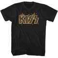 KISS - Stars - American Classics - Solid Black Adult Short Sleeve T-Shirt