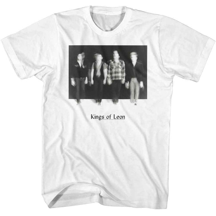 Kings Of Leon - Blurry Band - Officially Licensed American Classics - Front Print Solid Adult Short Sleeve T-Shirt
