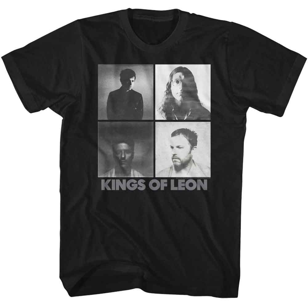 Kings Of Leon - Foggy Squares - Officially Licensed American Classics - Front Print Solid Adult Short Sleeve T-Shirt
