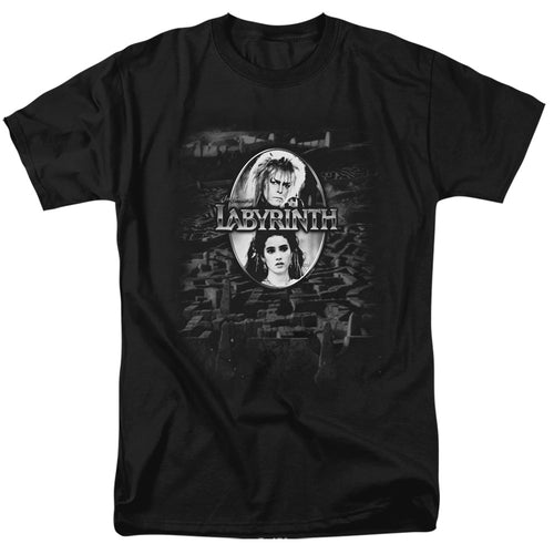 Labyrinth - Maze - Adult Unisex Short Sleeve T-Shirt - Black