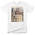 Labyrinth - Nice Beast - Adult Unisex Short Sleeve T-Shirt - White