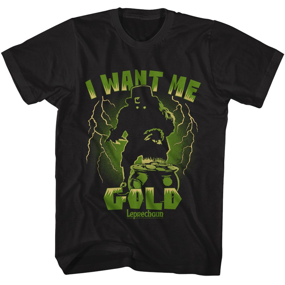 Leprechaun I Want Me Gold Officially Licensed Adult Short Sleeve T-Shirt