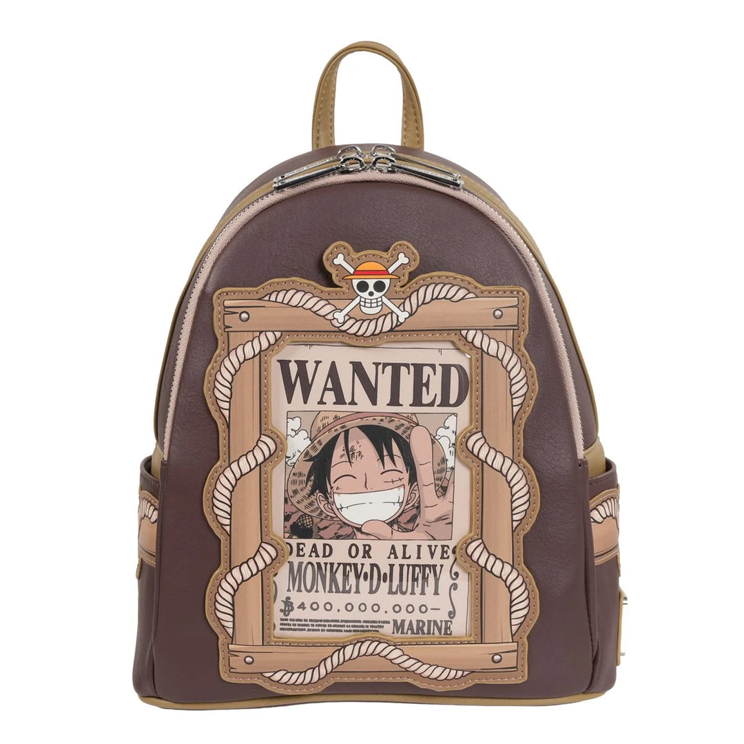 Loungefly One Piece Wanted Dead or Alive Monkey D. Luffy Mini-Backpack Entertainment Earth Exclusive