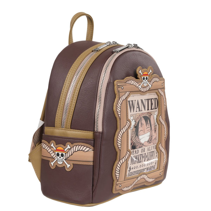 Loungefly One Piece Wanted Dead or Alive Monkey D. Luffy Mini-Backpack Entertainment Earth Exclusive
