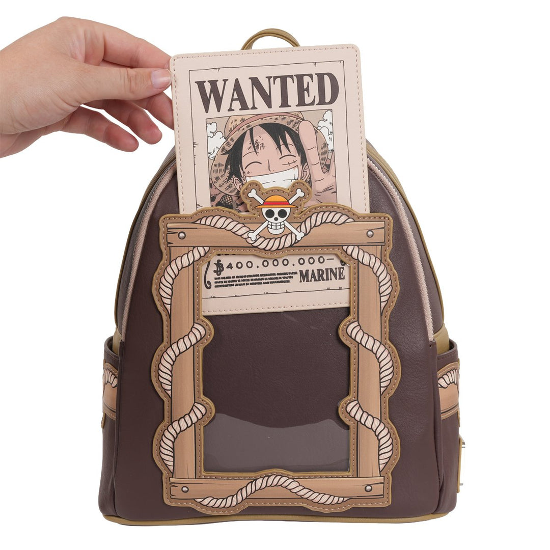 Loungefly One Piece Wanted Dead or Alive Monkey D. Luffy Mini-Backpack Entertainment Earth Exclusive