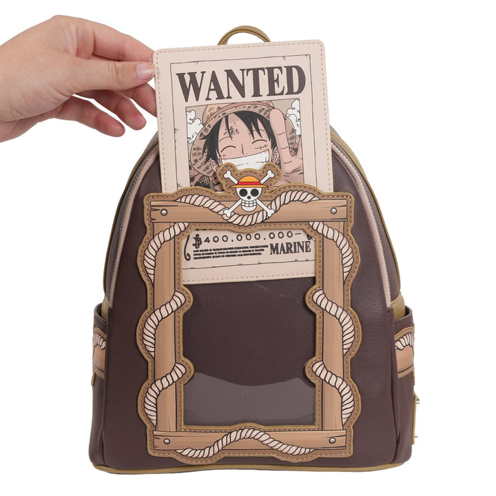 Loungefly One Piece Wanted Dead or Alive Monkey D. Luffy Mini-Backpack Entertainment Earth Exclusive