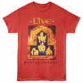 Live - Mental Jewelry - Front Print Adult Short Sleeve Heather T-Shirt - Red Heather