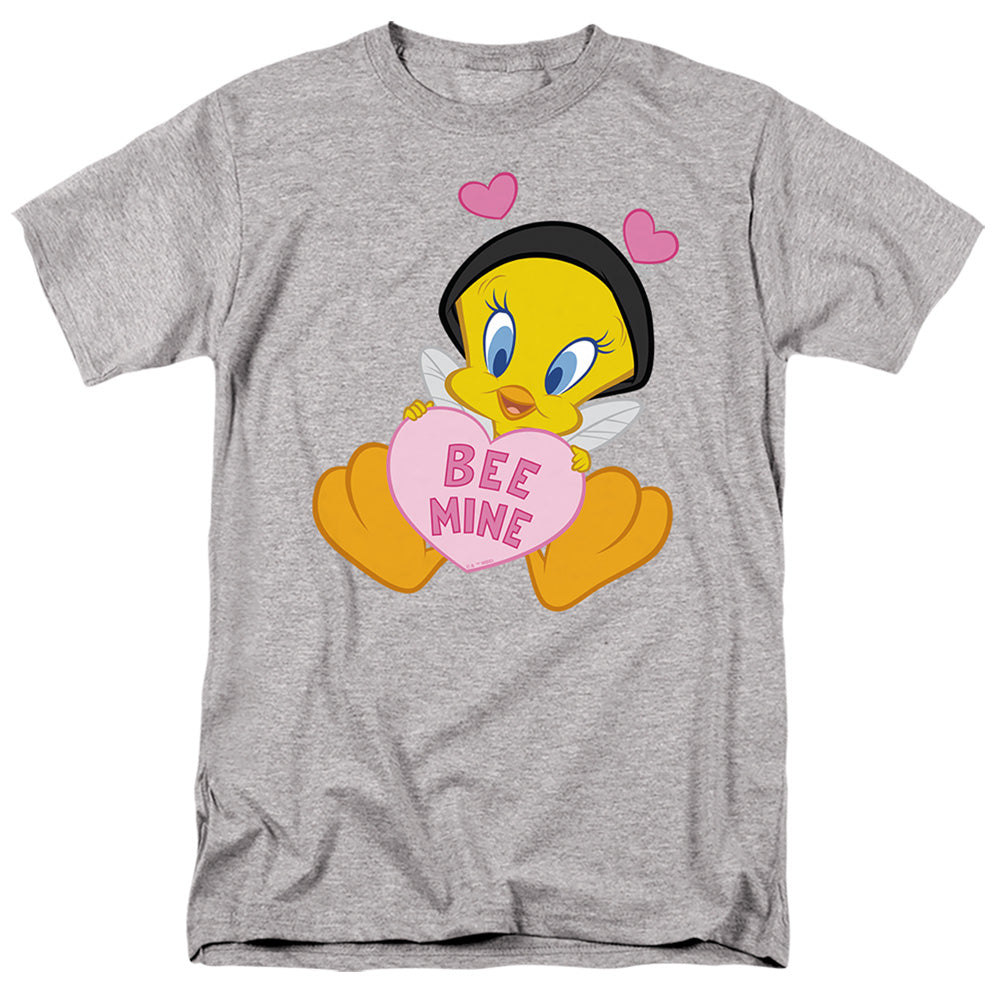 Looney Tunes - Valentine's Day Tweety Bee Mine - Adult Unisex T-Shirt - Gray